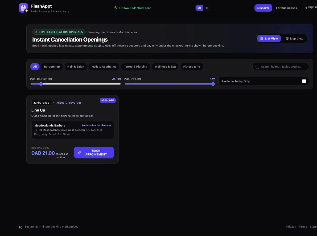 FlashAppt product preview